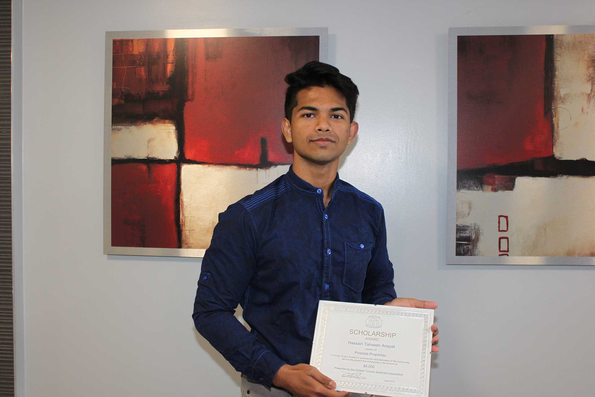 Congratulations to Crescent Town Resident Tahseen on winning the 2019 GTAA Annual Scholarship!